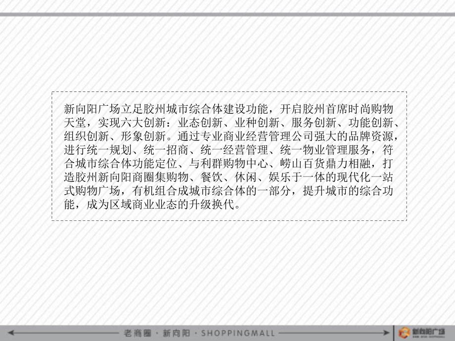 2011年3月青岛胶州新向阳广场商业地产项目推荐报告_第3页
