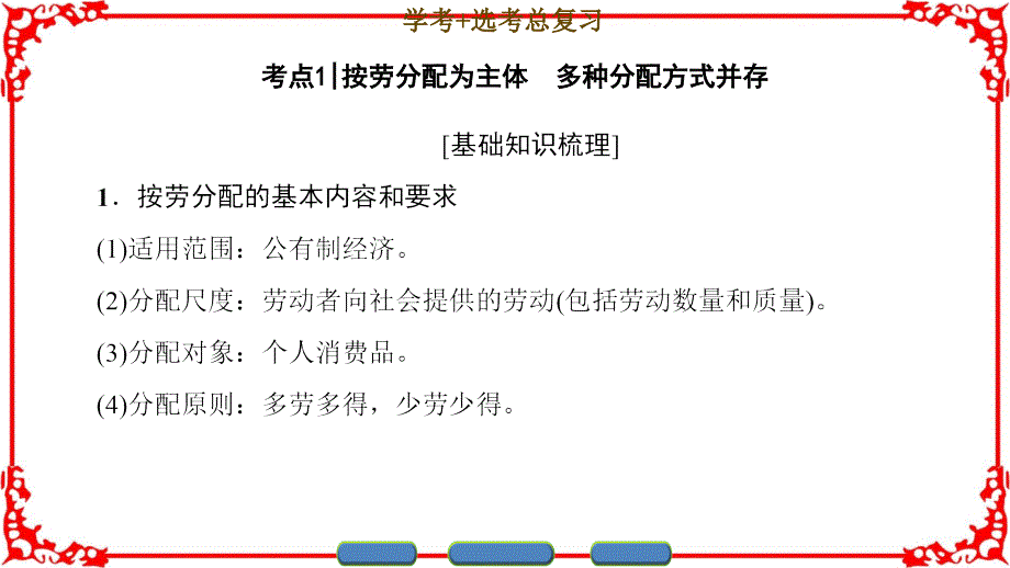 2018高三政治(浙江选考)一轮复习必考部分必修1第3单元七个人收入的分配_第3页