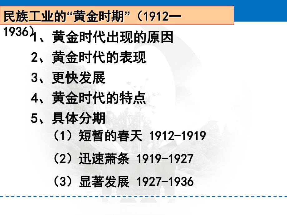 岳麓版高中历史必修二第11课《民国时期民族工业的初步发展》课件_第3页