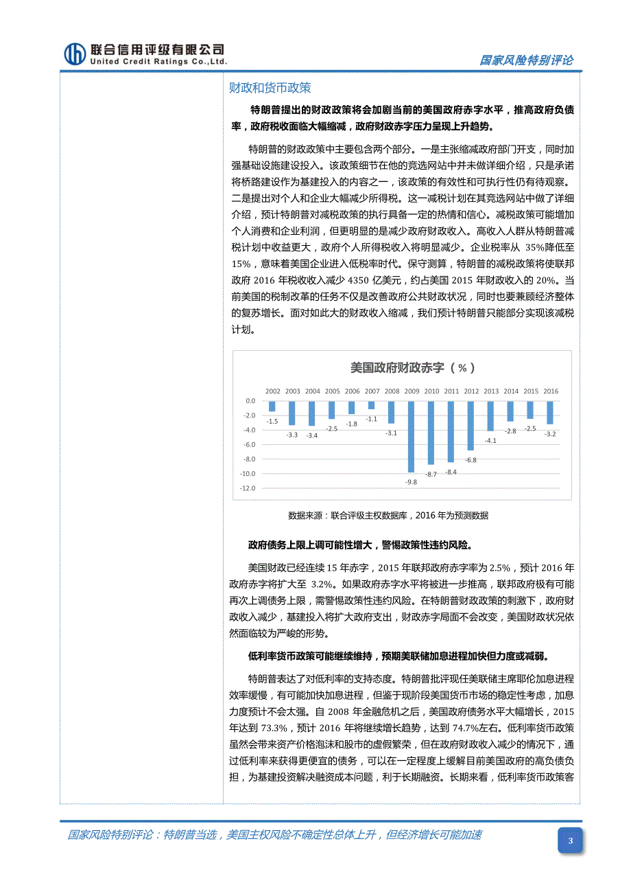 特朗普当选,美国主权风险不确定性总体上升,但经济增长可_第3页