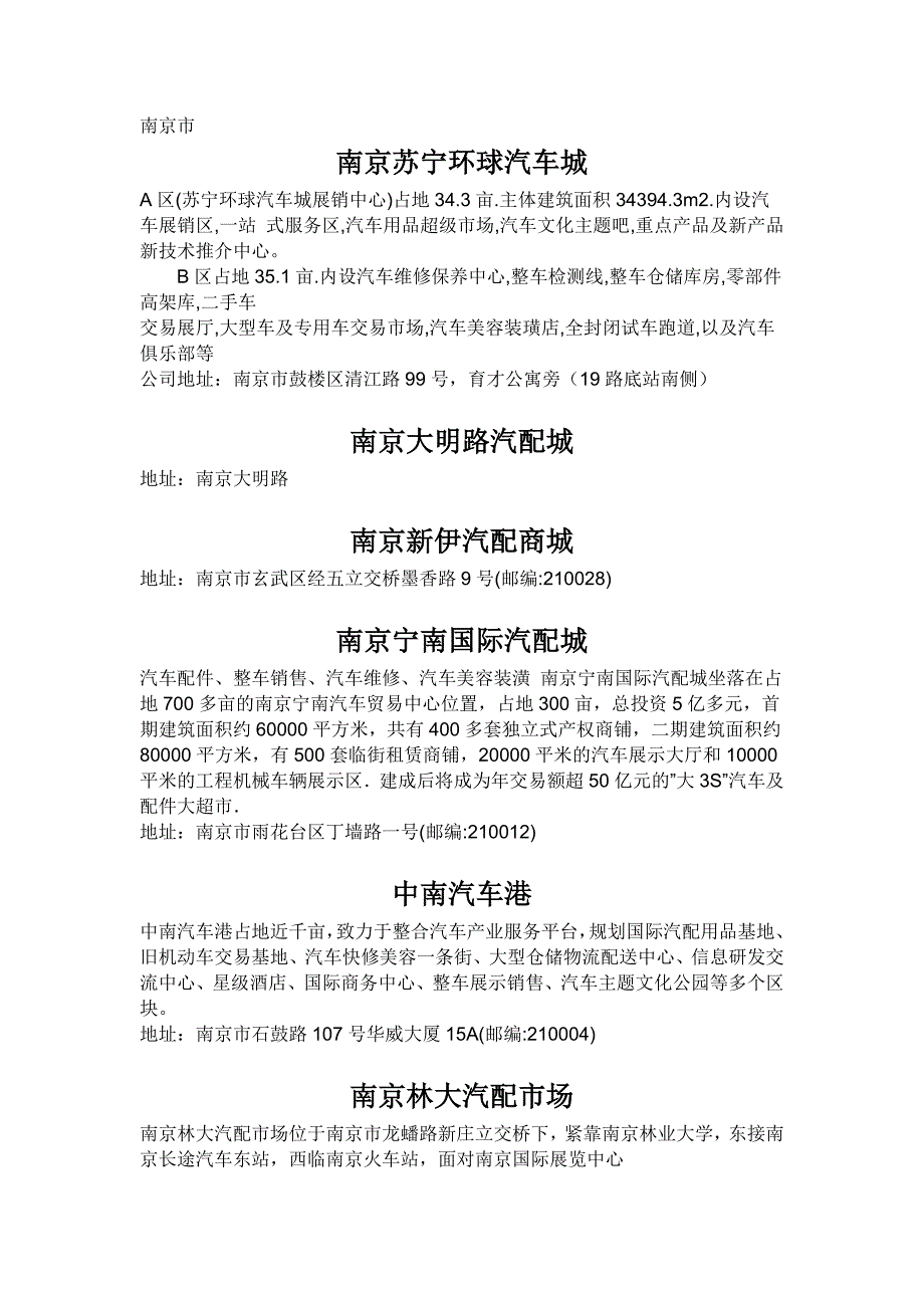 南京。上海汽配地址_第1页