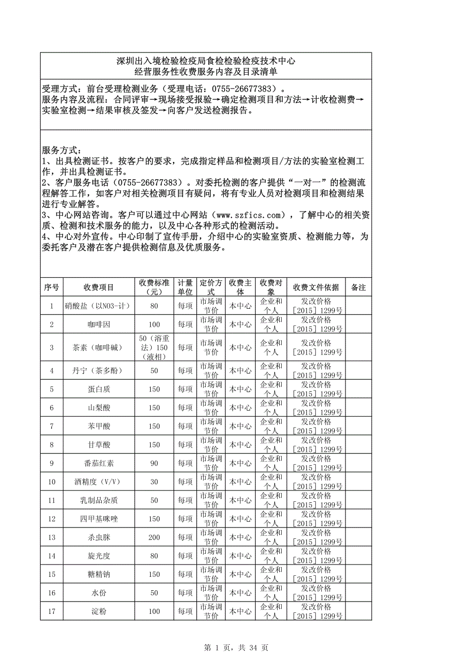 深圳出入境检验检疫局食检检验检疫技术中心_第1页