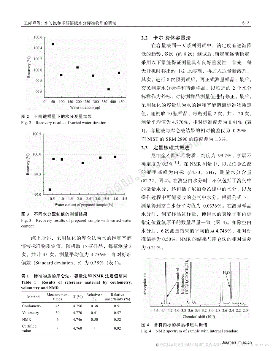 水的饱和辛醇溶液水分标准物质的研制_第4页