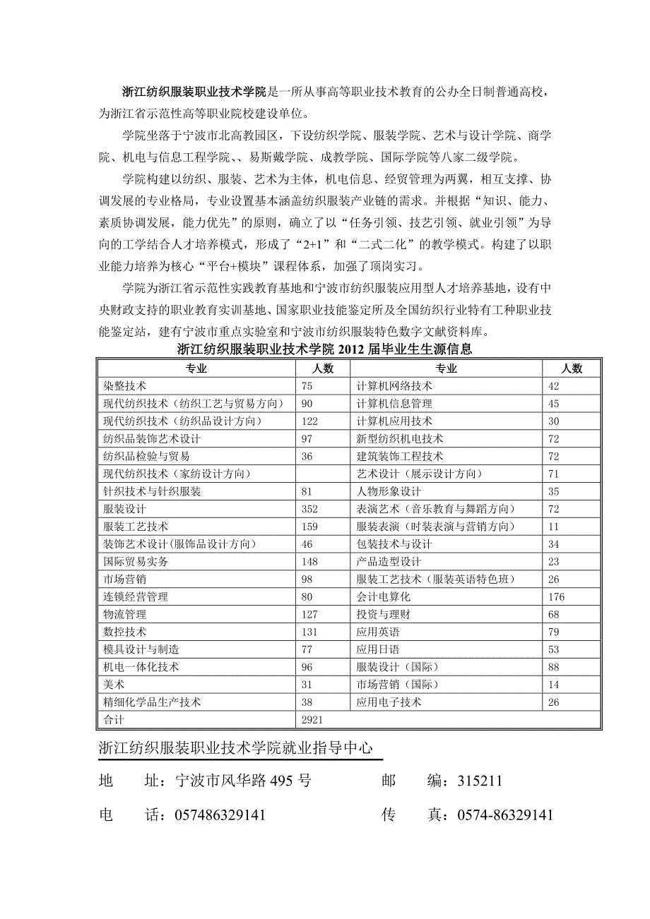 浙江纺织服装职业技术学院是一所从事高等职业技术教育的_第1页