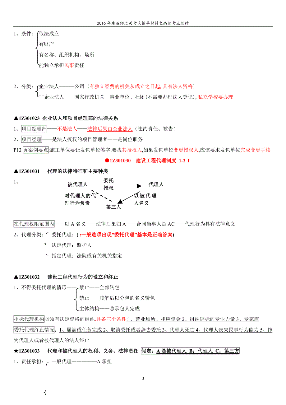 16年 年全国一级建造师考试法规高频考点,重点,总结_第3页