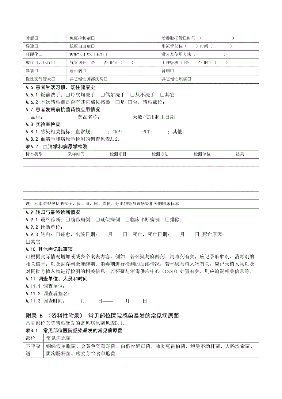 附录a（资料性附录）（疑似）医院感染病例个案调查_第2页