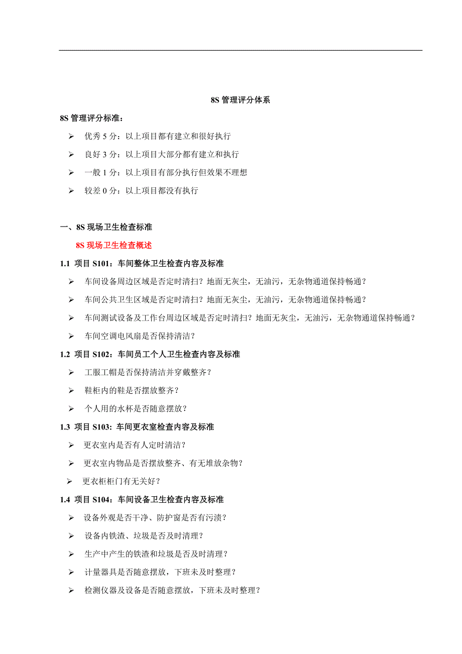 8S管理评分体系_第1页