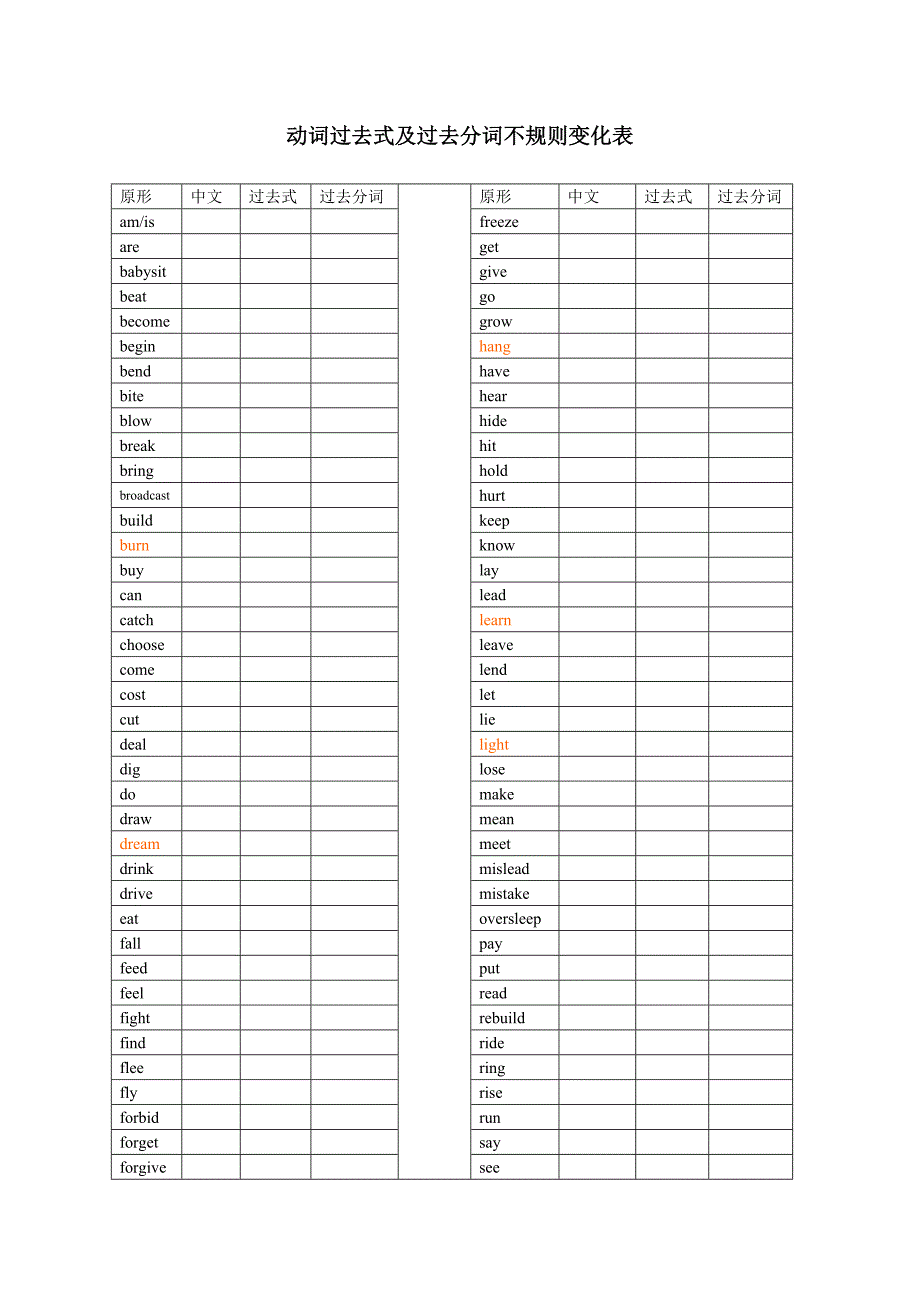 过去式及过去分词word_第3页