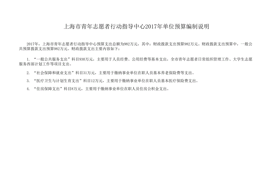 上海市青年志愿者行动指导中心2017年度单位预算_第4页