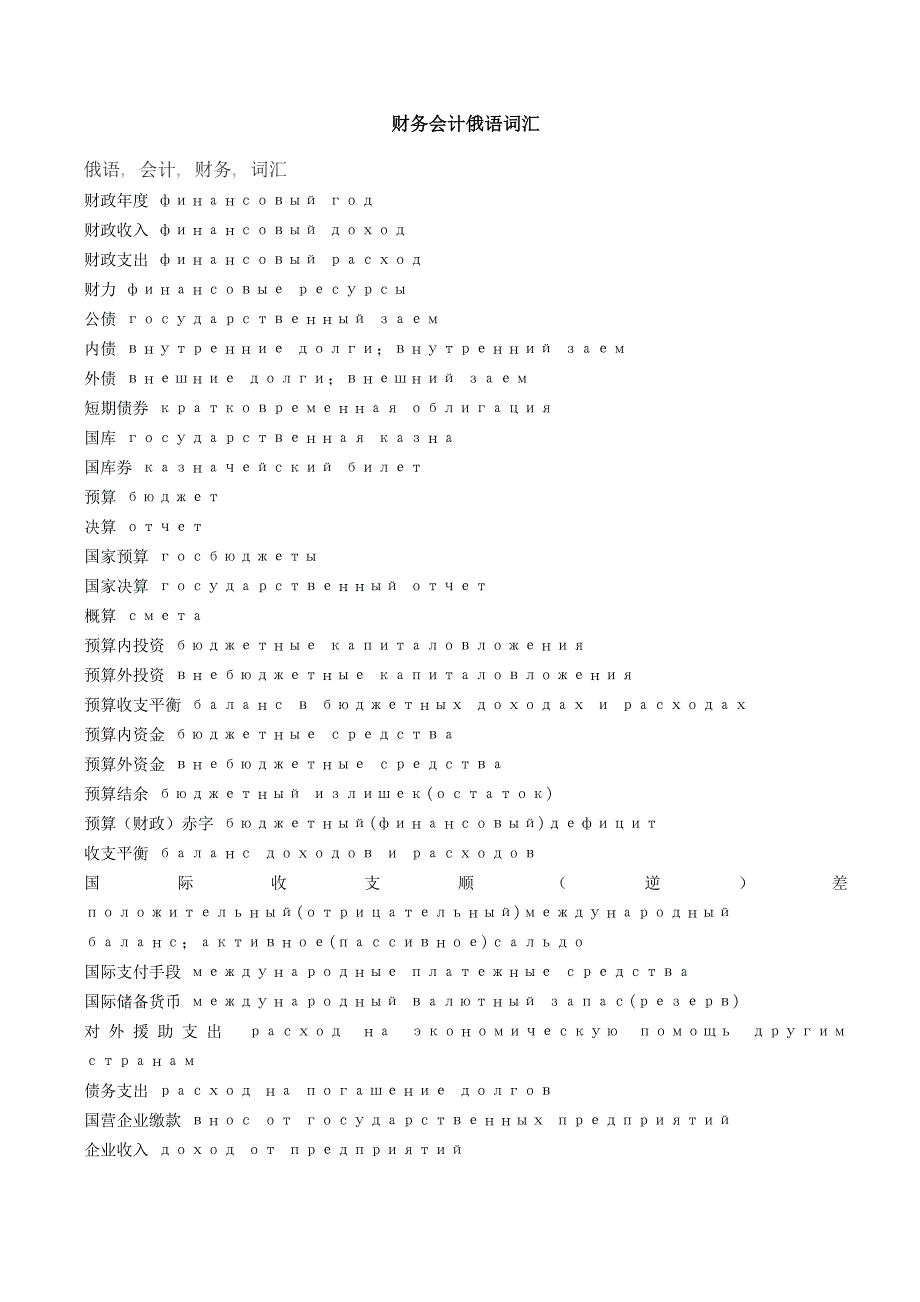 财务会计俄语词汇_第1页