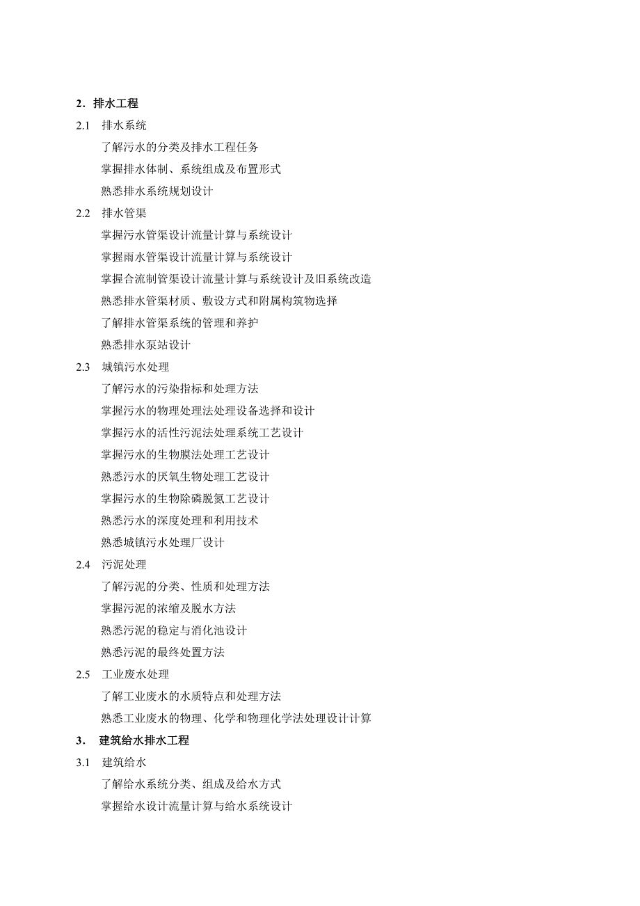 给排水专业考试大纲_第2页