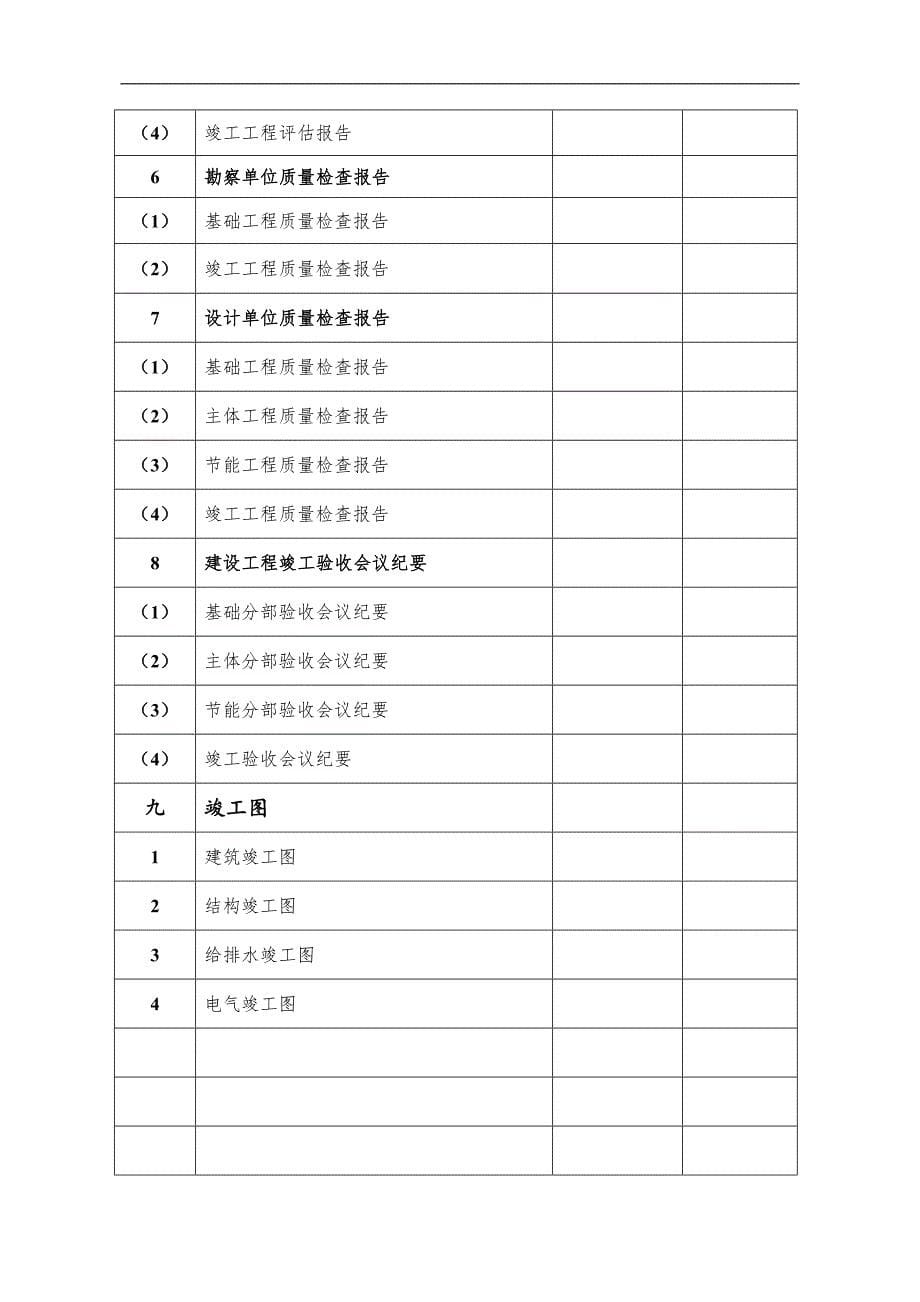 建设工程文件要录(档案馆资料目录)_第5页