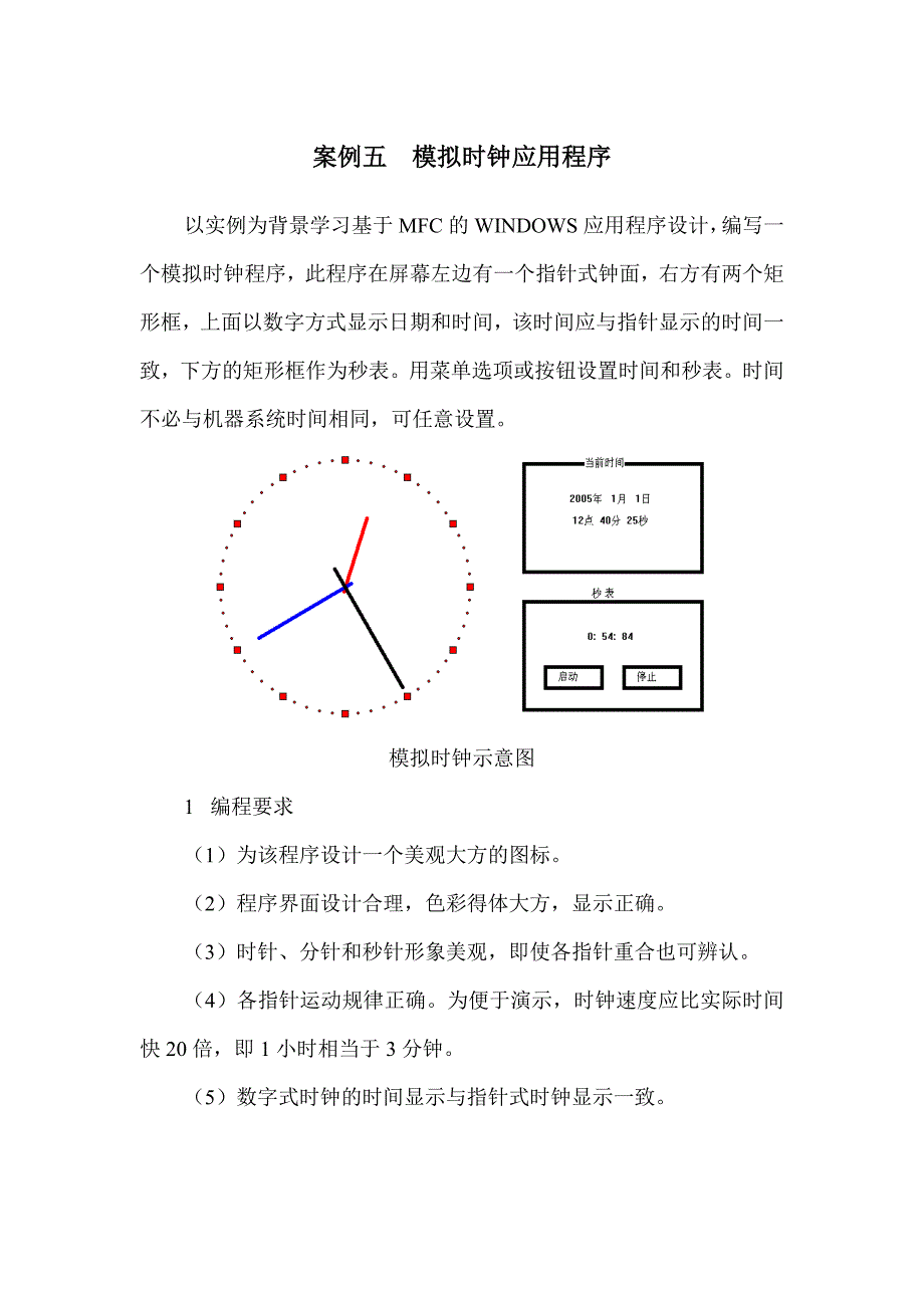 用vc++制作 模拟时钟应用程序_第1页