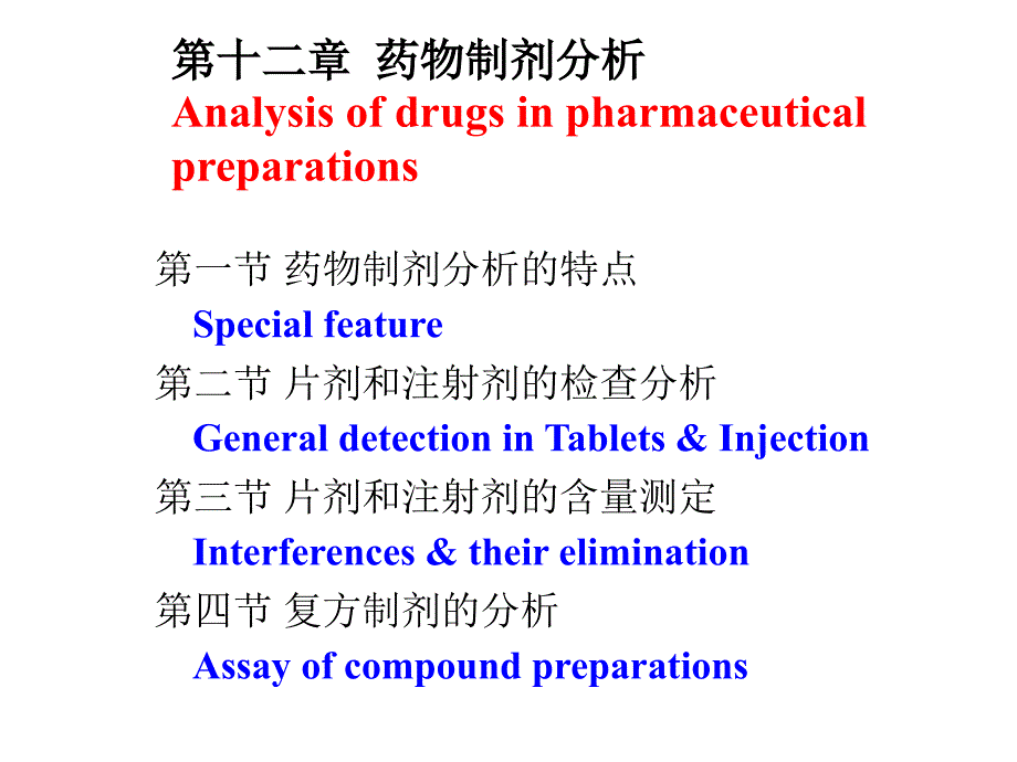 药物分析 第十二章  药物制剂分析_第1页