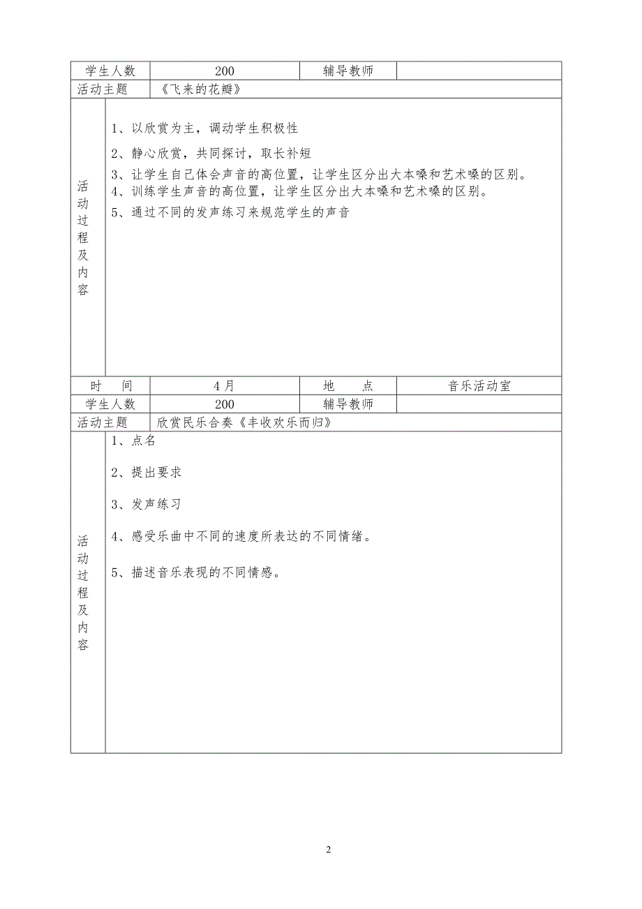 合唱队活动记录_第2页