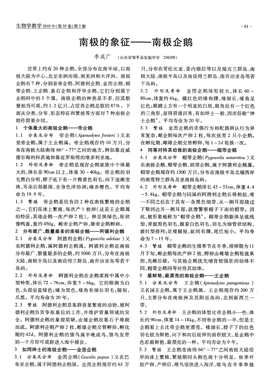 南极的象征——南极企鹅_第1页