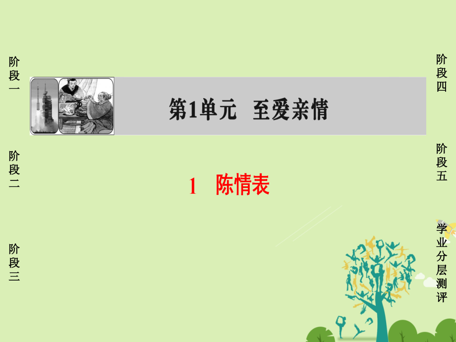 2016-2017学年高中语文第一单元至爱至情1陈情表课件鲁人版必修3_第1页