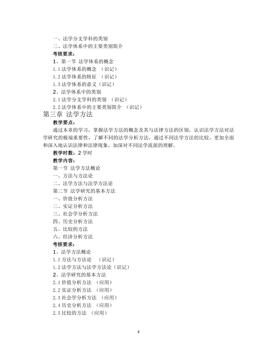 法学基础理论课程教学大纲_第4页