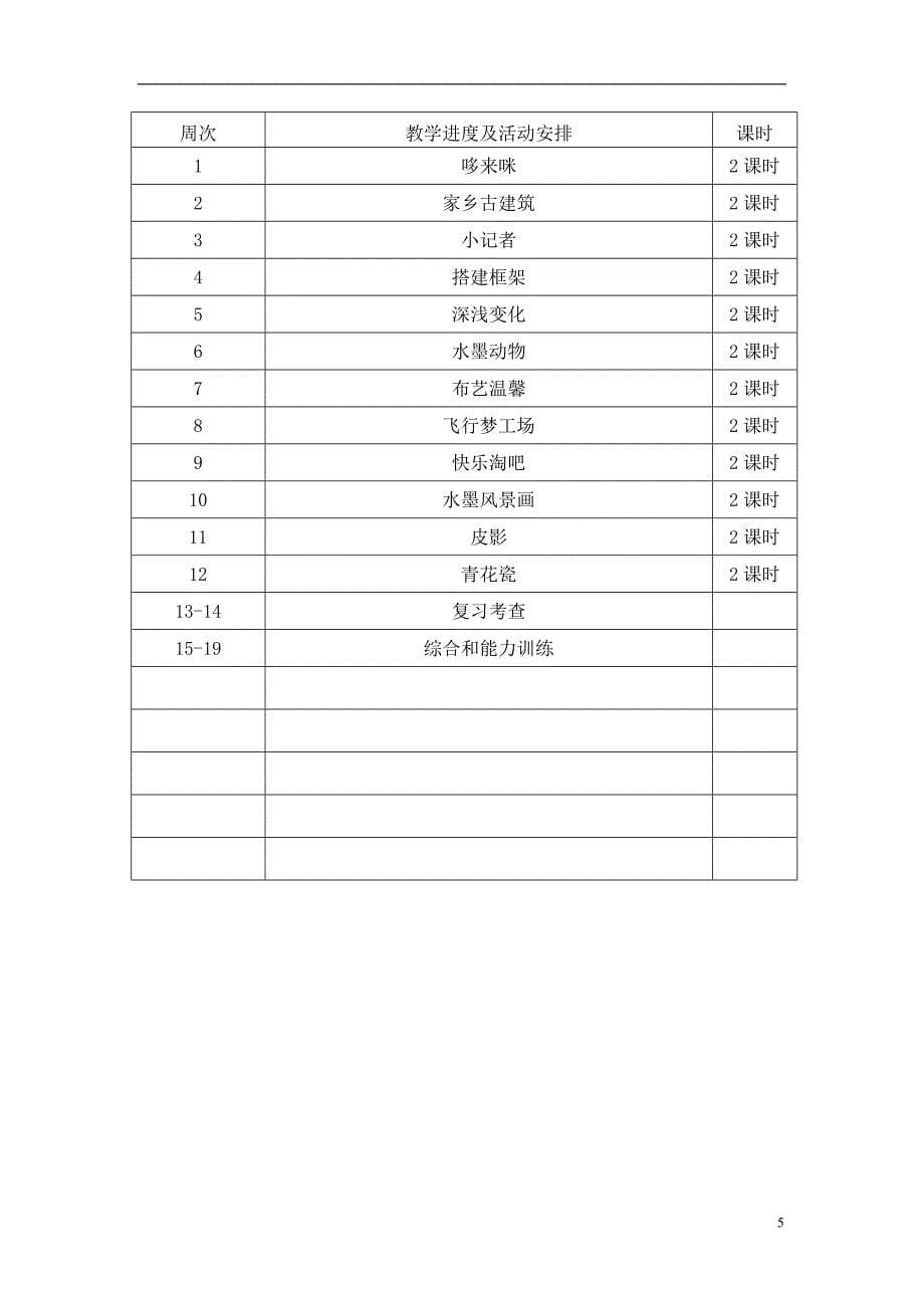 五年级美术上册计划_第5页