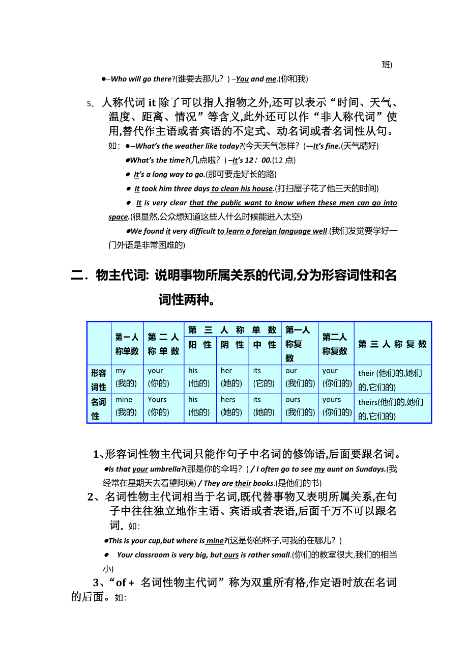 中考英语专项复习-代词_第4页