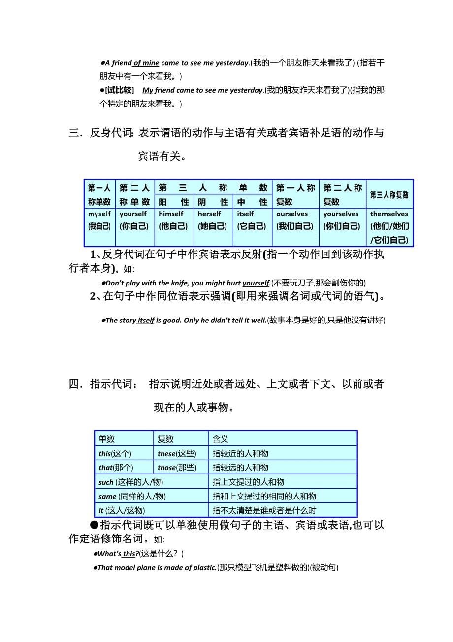 中考英语专项复习-代词_第5页