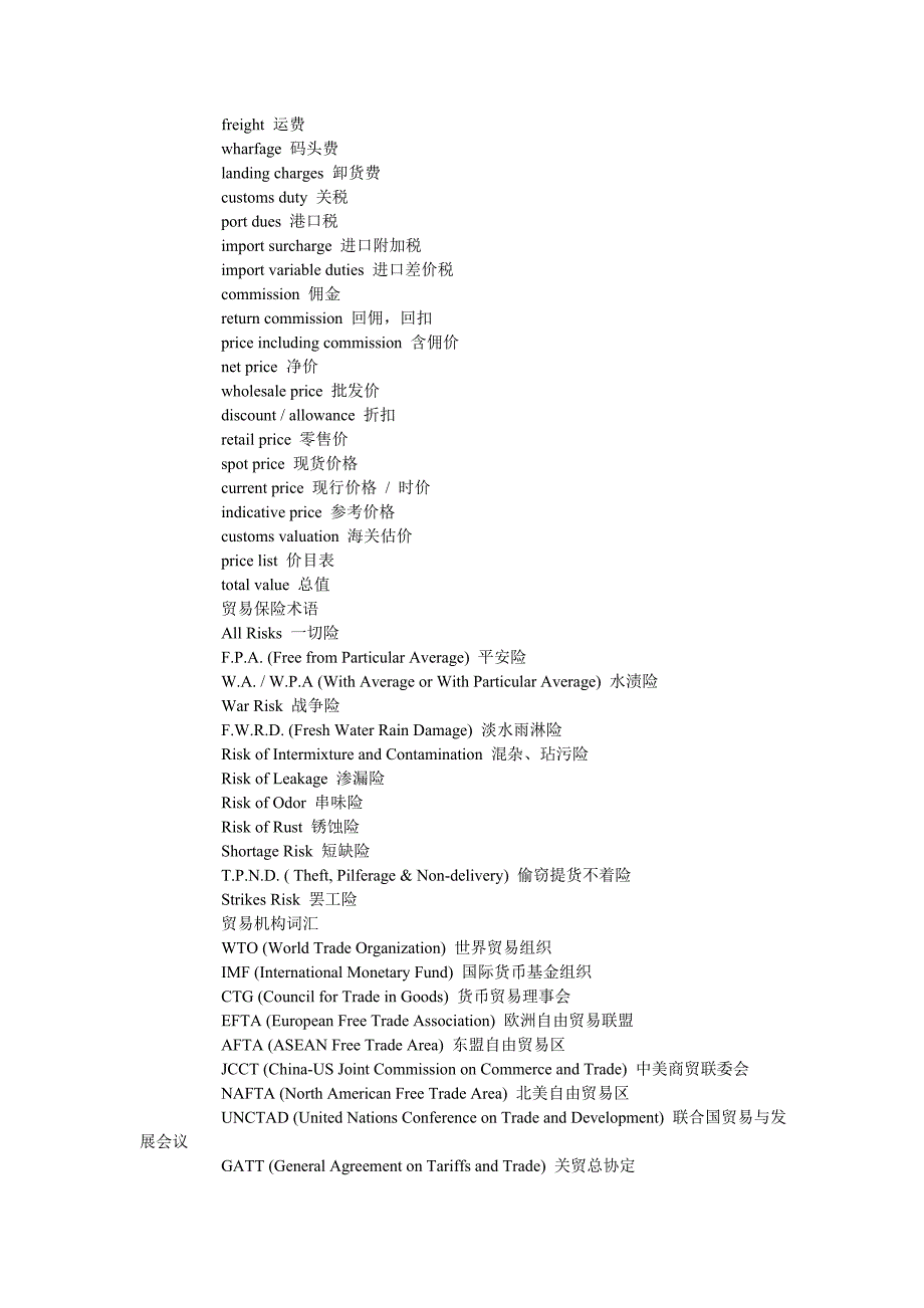 外贸英语词汇大全_第3页