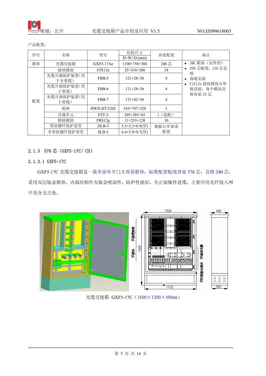 光缆交接箱产品介绍及应用_第5页