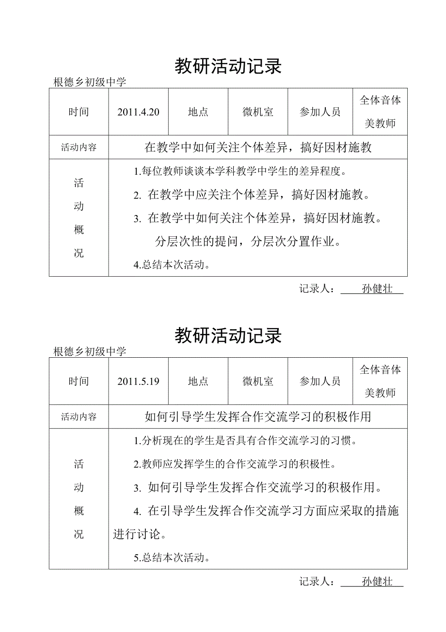 音体美教研活动记录_第4页