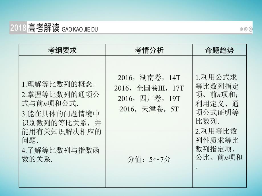 2018年高考数学一轮复习第五章数列第30讲等比数列及其前n项和课件理_第2页