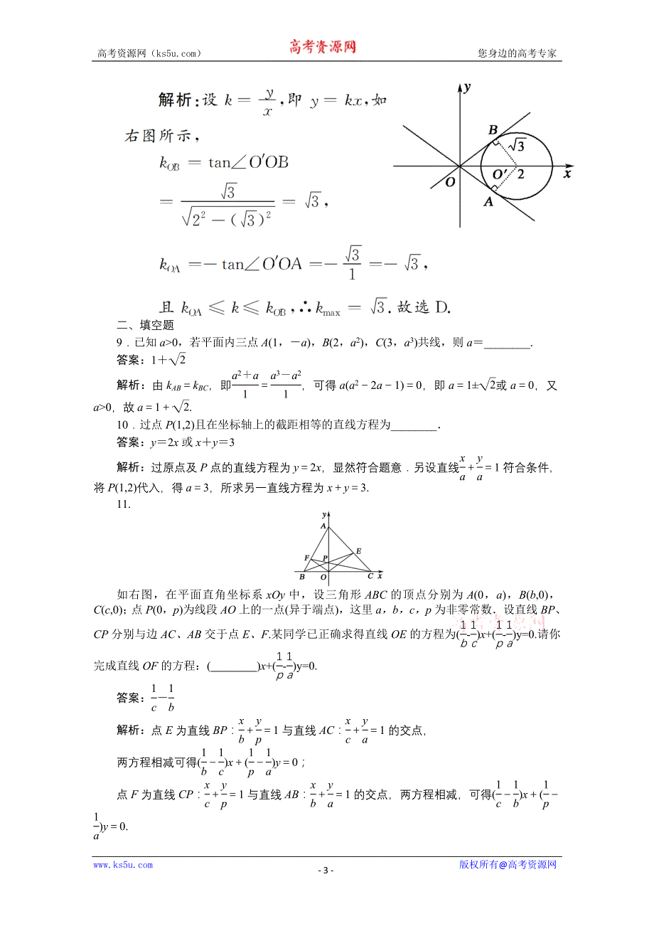 直线的倾斜角与斜率_第3页