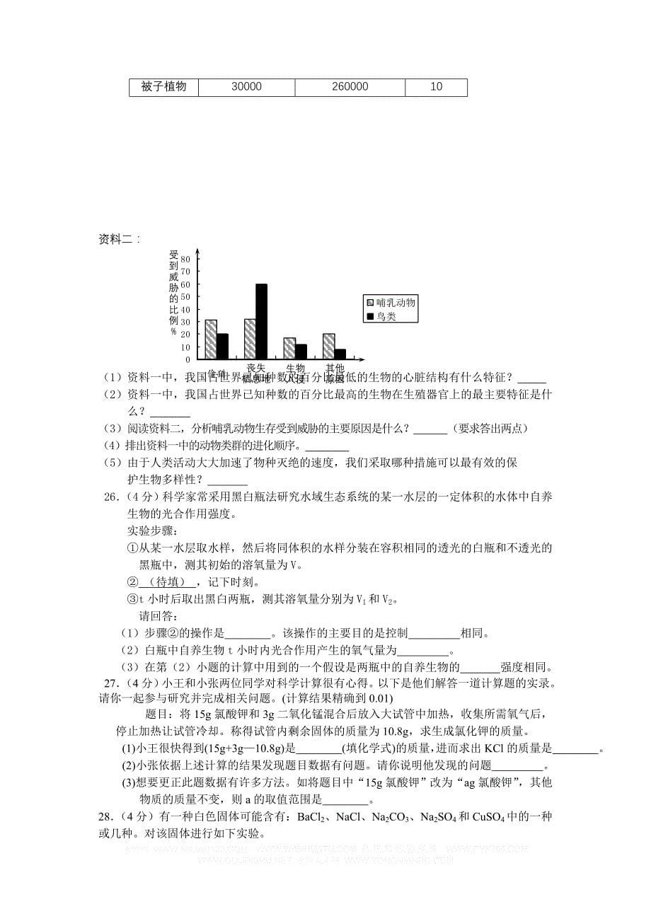 2013年湖州市初中科学教师解题析题比赛试题卷_第5页