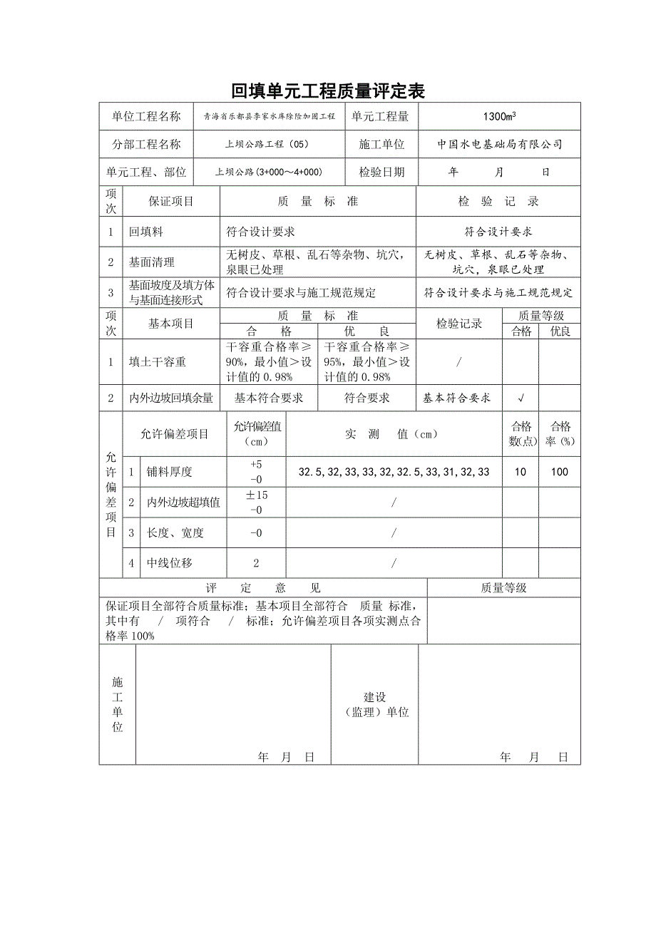 回填单元工程质量评定表_第4页