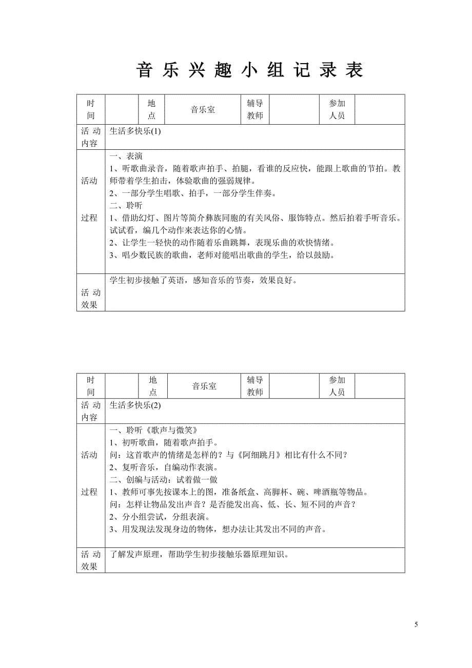 太原标准化小学c41兴趣小组2011-2012语文、音乐、美术兴趣小组_第5页