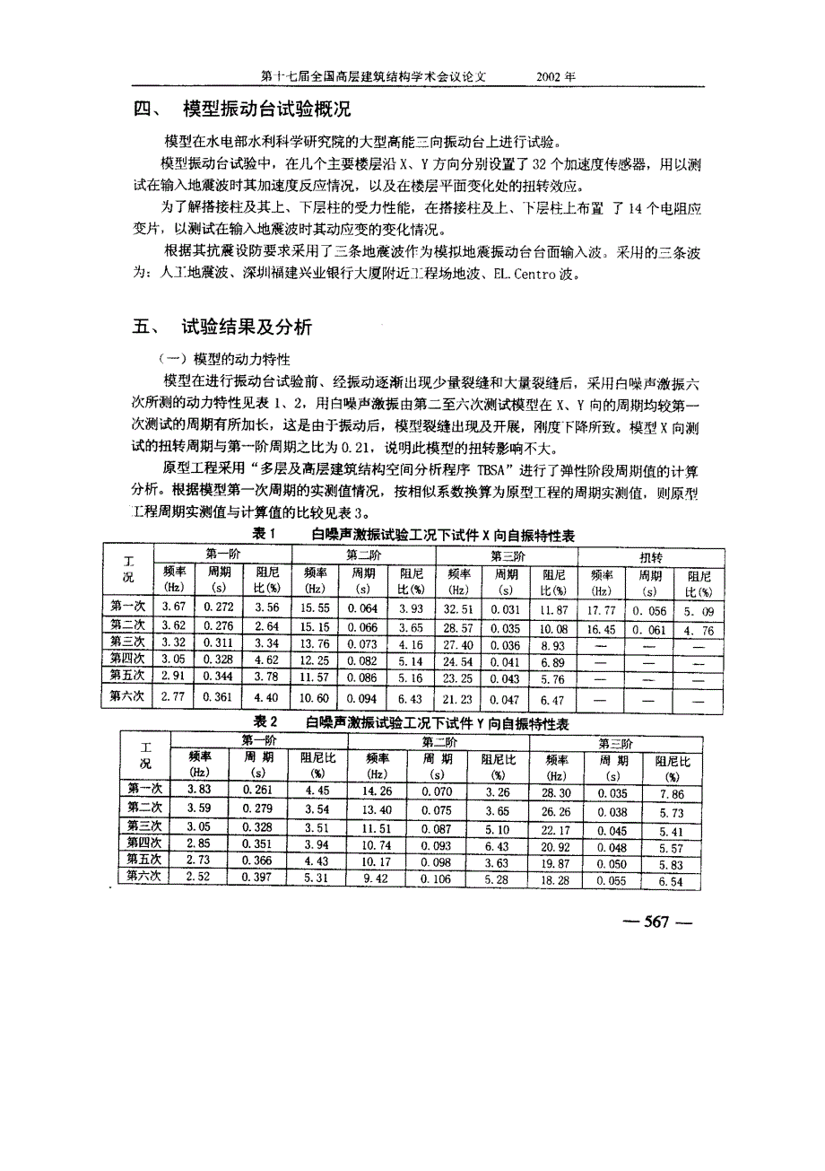 深圳福建兴业银行大厦模型振动台试验研究_第3页