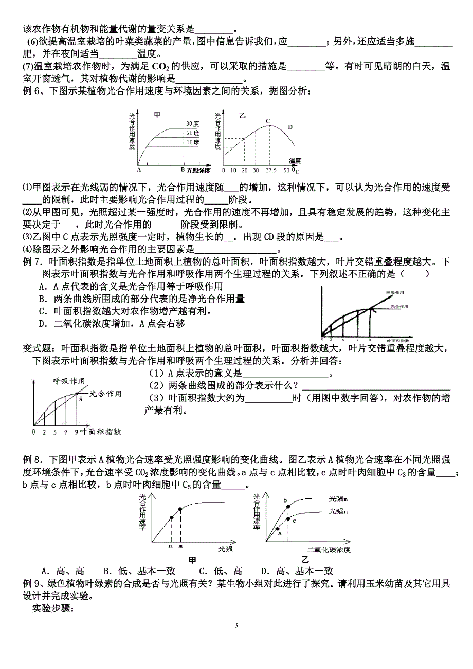 好--光合作用-呼吸作用-专项突破_第3页