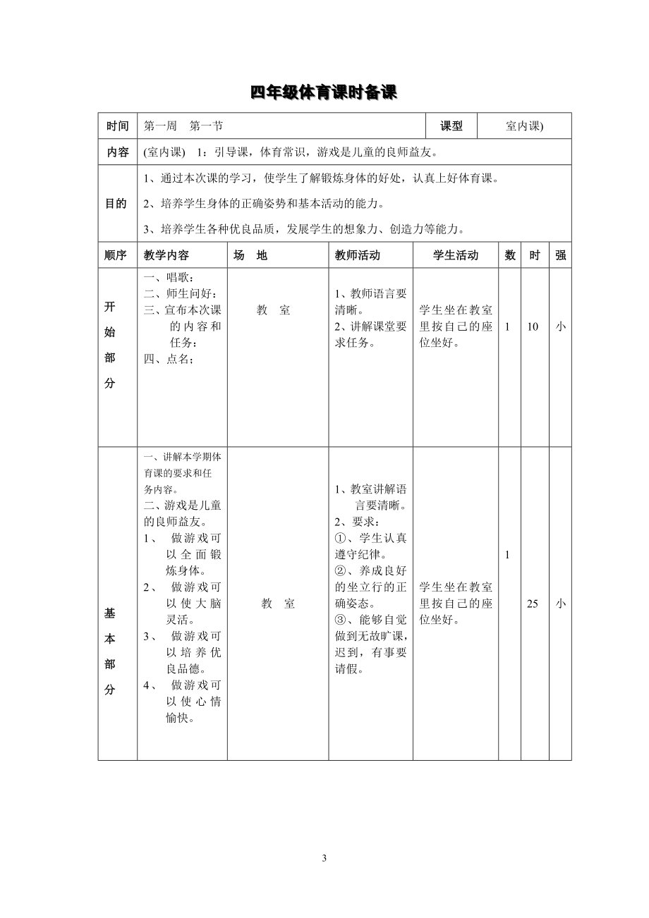 四年级体育备课_第4页