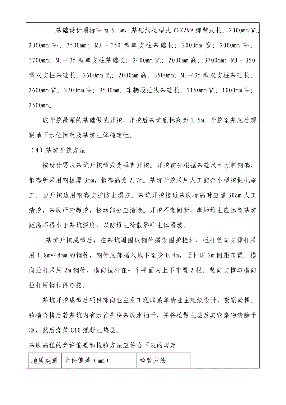 技术交底书(车辆段接触网支柱及拉线基础)_第2页