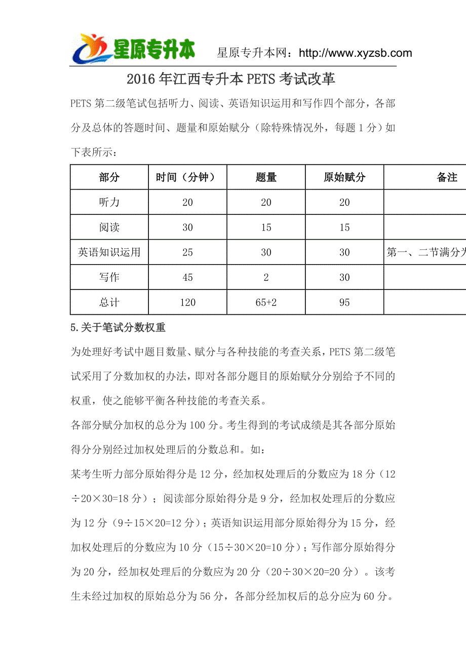 2016年江西专升本pets考试改革_第1页