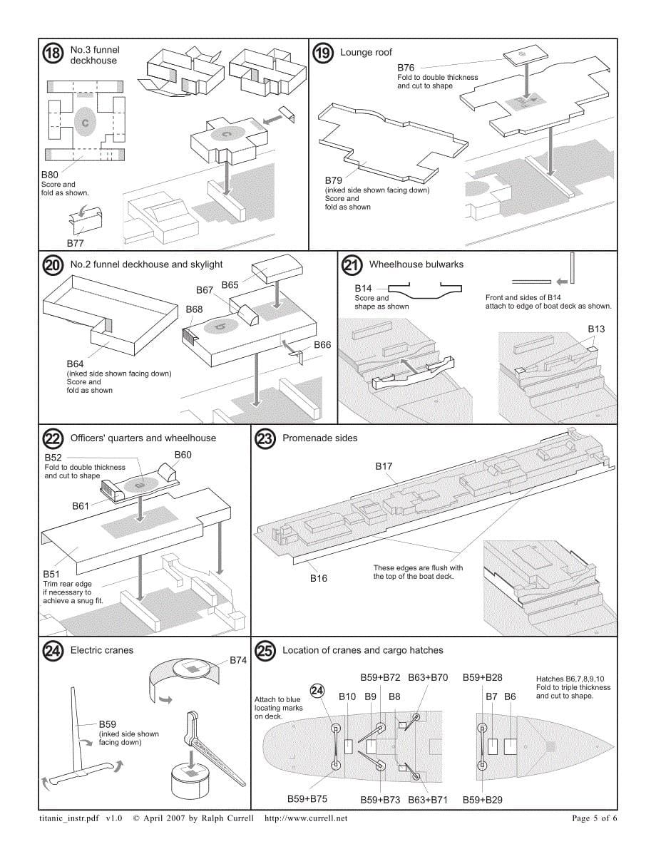 泰坦尼克号简易纸模型图纸二_第5页