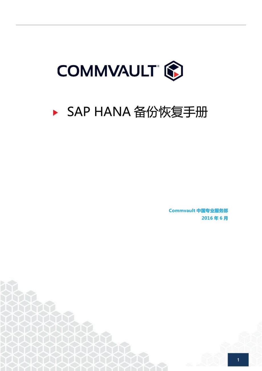 SAP HANA备份恢复手册_第1页