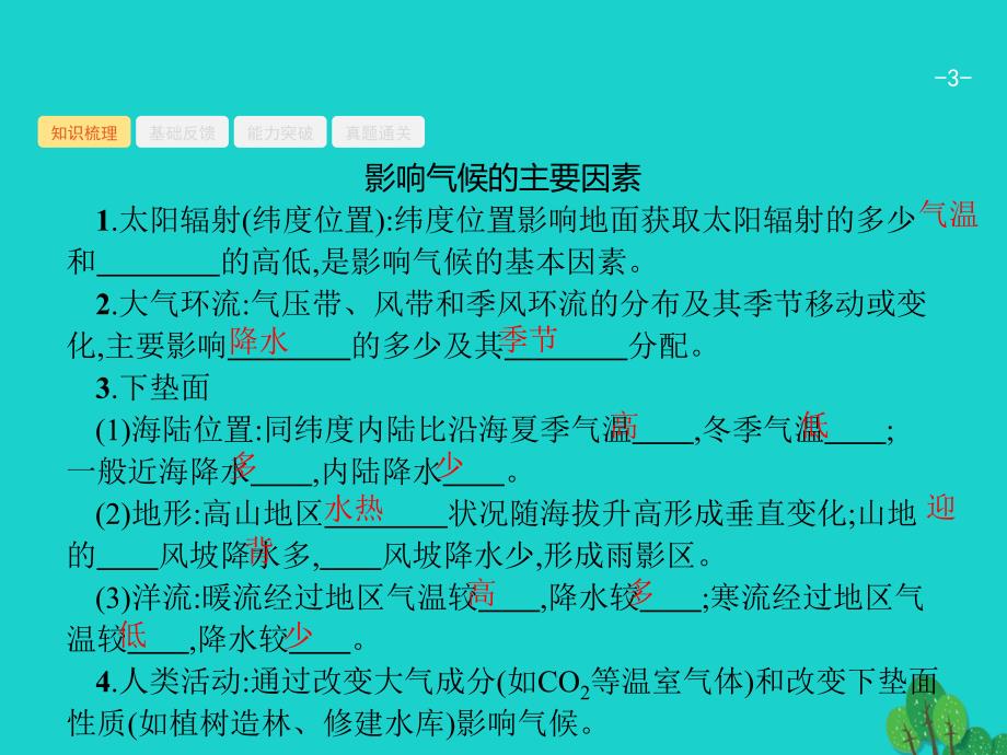 2018届高考地理一轮复习3.5世界的气候类型课件鲁教版 (2)_第3页