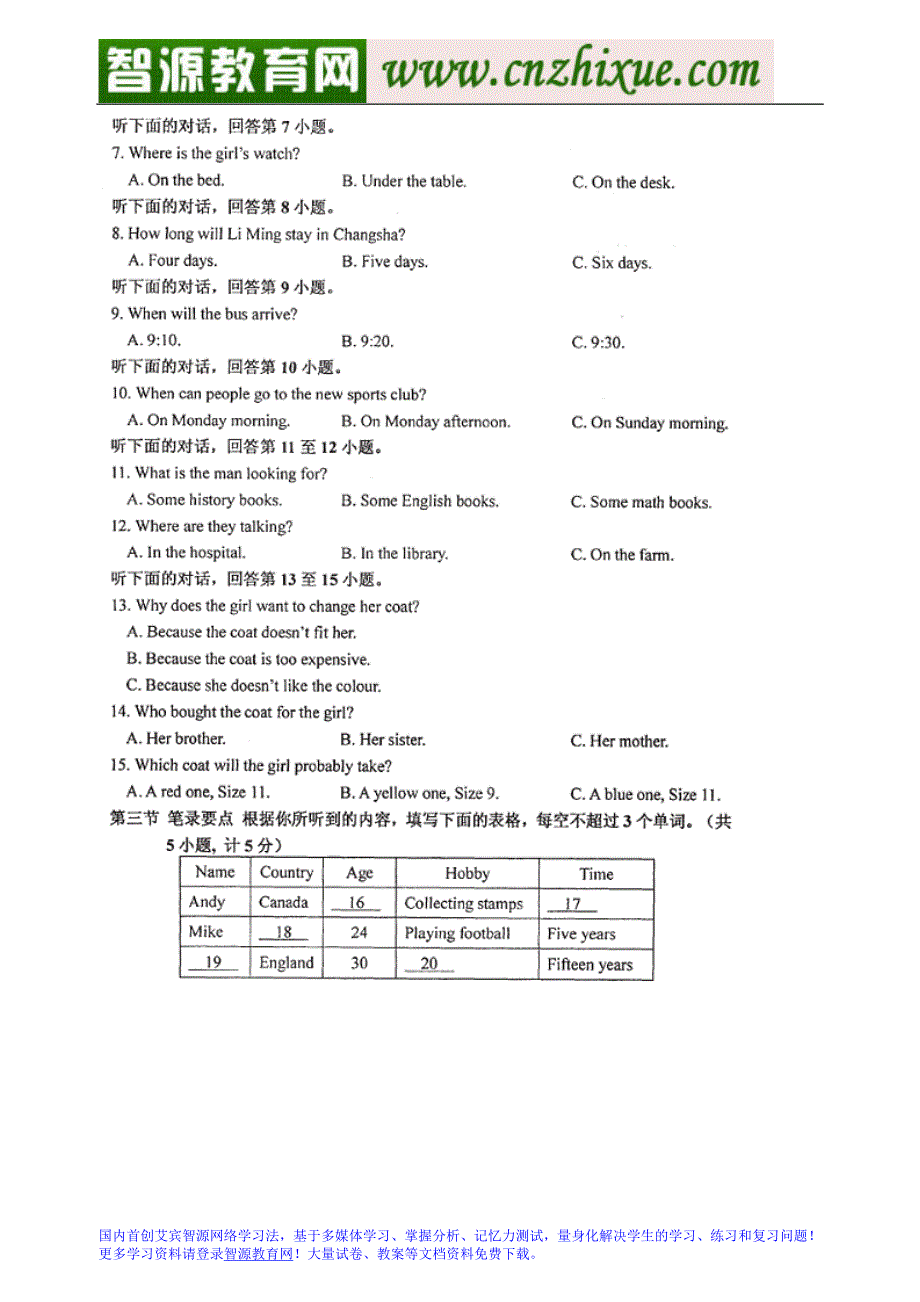 2012年湖南省长沙市初中毕业学业考试英语试卷和答案_第2页