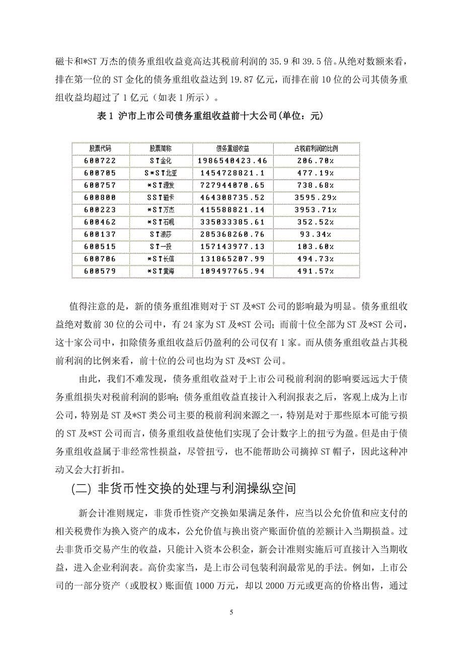 新准则对会计利润操纵现象的影响.docx_第5页