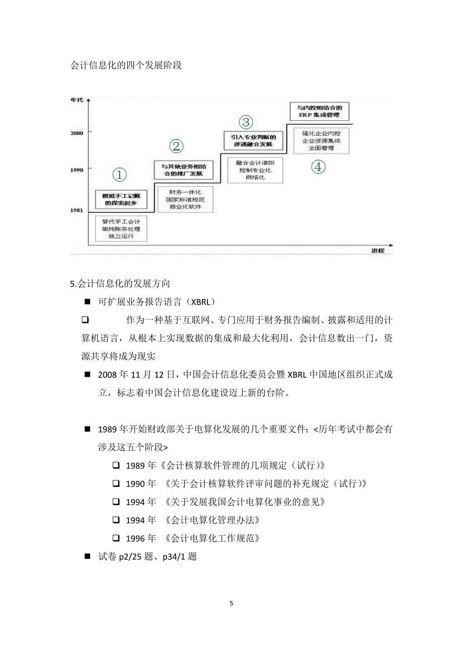 2014年会计电算化第一章总结_第5页