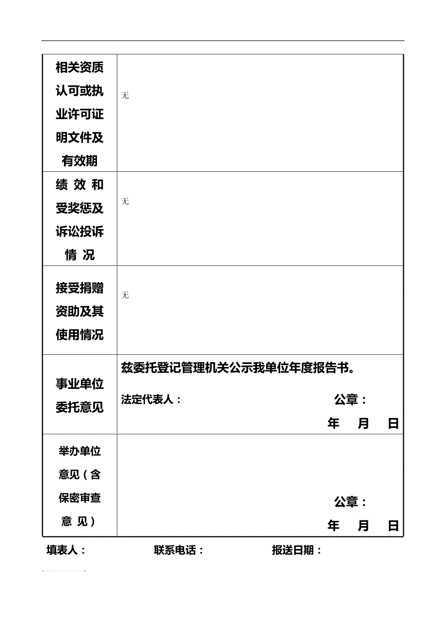 事业单位法人年度报告书范文_第4页