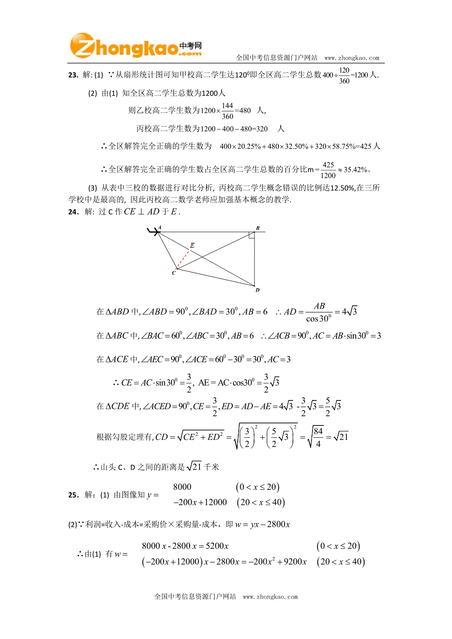 2011无锡中考数学试题答案_第2页