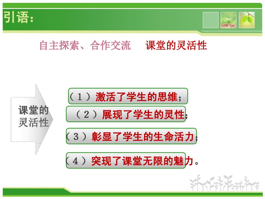 六年级数学组自主探索 合作交流的灵活课堂_第1页