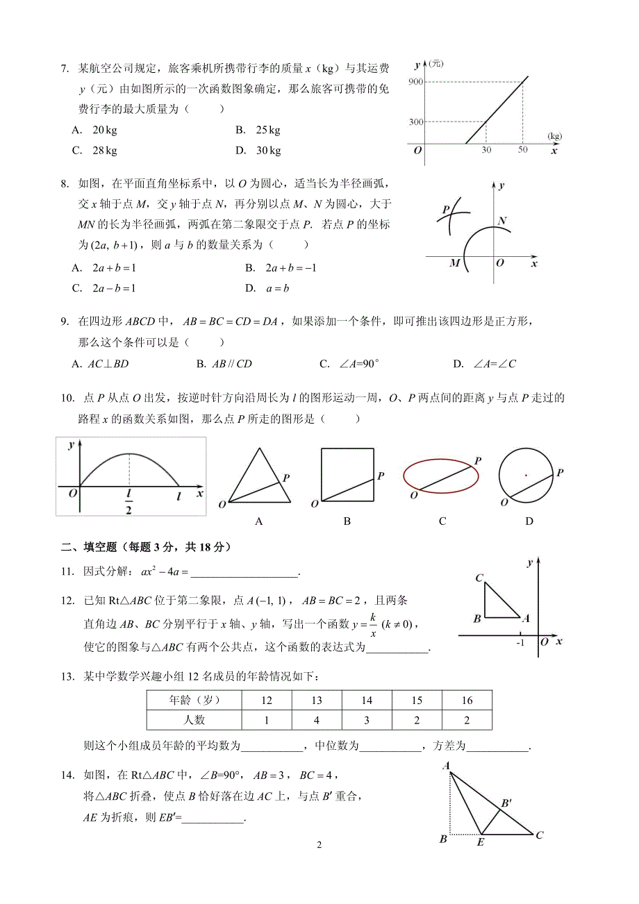 北京市首都师大附中2015届九年级4月月考数学试题_第2页