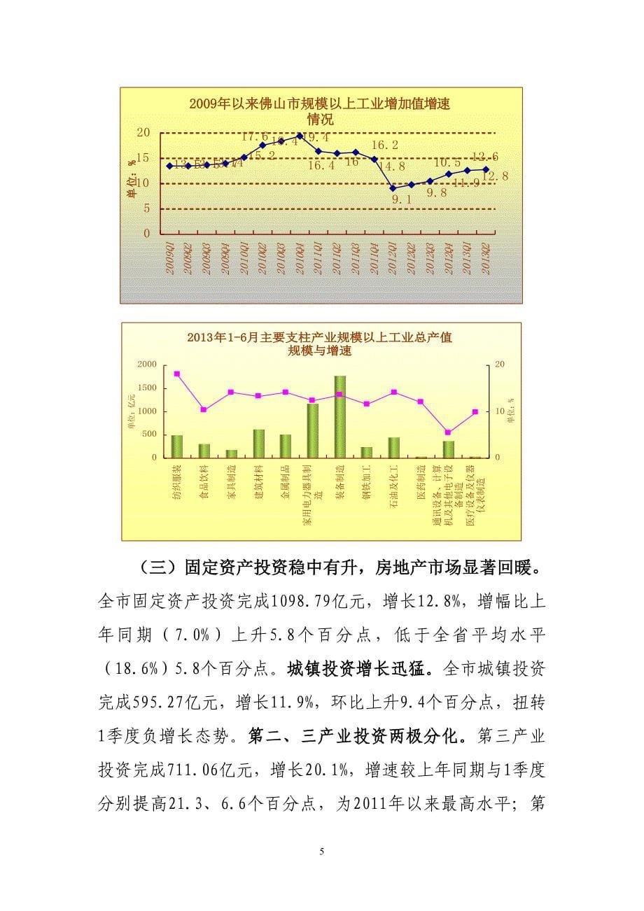 佛山市2013年上半年经济运行情况_第5页