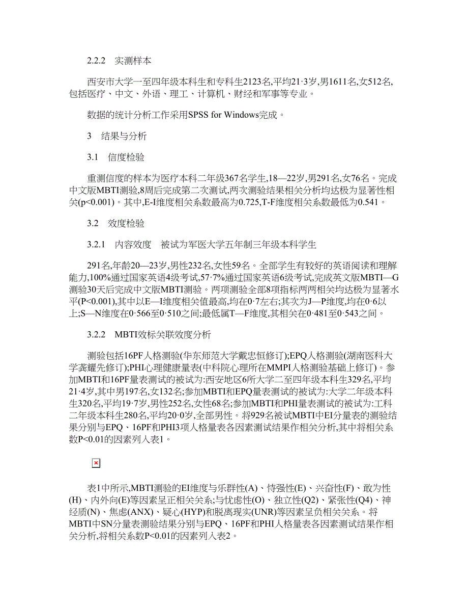 医学论文-谈mbti—g人格类型量表中文版的修订_第2页